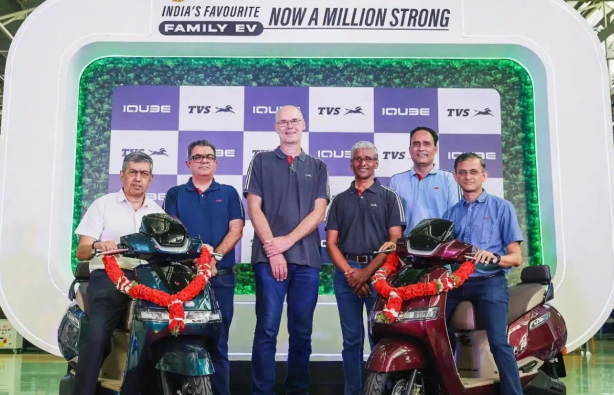 TVS iQube has now exceeded the production of 1 million units. Featured Image